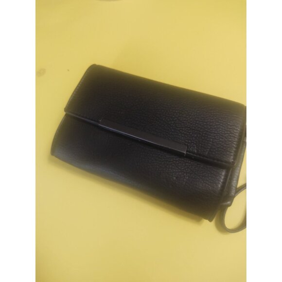 Cherie Bliss Black Leather Hand Bag/Purse Wrist strap & over the shoulder strap - Picture 3 of 7